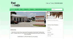 Desktop Screenshot of footandanklegroup.com